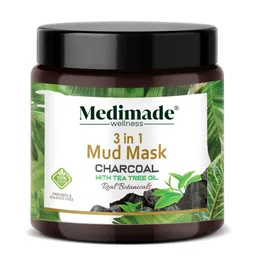 Medimade Activated Charcoal with Tea Tree Oil 3 in 1 Mud Mask - 100 gm-17