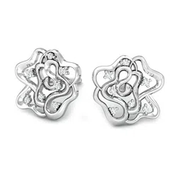 KUBERBOX Java 18KT White Gold Diamond-Studded Earrings- 1.32gm-image-25
