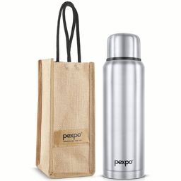 Pexpo Silver Toned Stainless Steel  24 Hrs Hot and Cold Flask Water Bottle 1.5 L-image-67