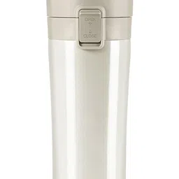 The Wallet Store White Spill-Proof Insulated Matte Stainless Steel Travel Mug 380 ml-17