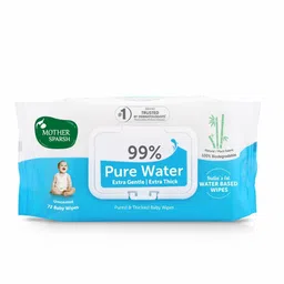 Mother Sparsh 99% Pure Water Extra Gentle Unscented Water Based Baby Wipes - 72 Wipes-picture-46