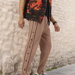 Kook N Keech Men The Knit Shift Buttoned-Up Slit Track Pants-image-34