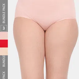 Amour Secret Women Pack Of 3 Self Design Anti Microbial Hipster Briefs-image-82