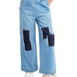 Olele Girls Comfort Relaxed Fit Light Fade Stretchable Jeans-picture-26