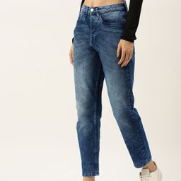 FOREVER 21 Women Blue Heavy Fade Acid Wash Stretchable Jeans-image-26