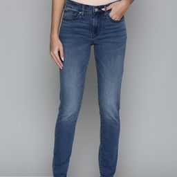 Levis Women Blue 711 Skinny Fit Heavy Fade Stretchable Jeans-image-40