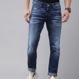 SPYKAR Men Regular Fit Low-Rise Heavy Fade Stretchable Jeans-image-70