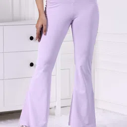 Mlada Women Original Flared Low Rise Lint Free Bootcut Trousers-image-58