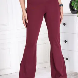 Mlada Women Original Flared Low-Rise Lint Free Bootcut Trousers-image-68