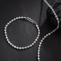Priyaasi Set of 2 Oxidized Silver-Plated Handcrafted Anklets-10