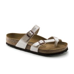 Birkenstock Women Off-White Solid Mayari Regular Width Flats-image-95