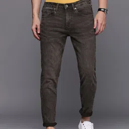 Louis Philippe Jeans Men Smart Skinny Fit Heavy Fade Mid-Rise Stretchable Jeans-picture-2