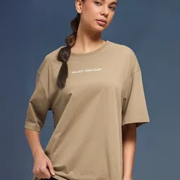 BOLDFIT Unisex Rapid-Dry Typography Printed Round Neck Oversized T-shirt-image-49