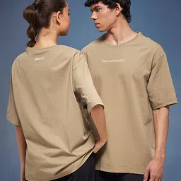 BOLDFIT Unisex Rapid-Dry Typography Printed Round Neck Oversized T-shirt-image-52