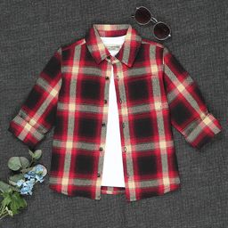 The Lion and The Fish Boys Relaxed Tartan Checked Shirt-image-75