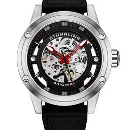 STUHRLING ORIGINAL Men Skeleton Dial & Stainless Steel Straps Analogue Automatic Motion Powered Watch-49