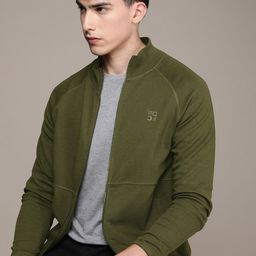 French Connection Mock Collar Long Sleeves Front-Open Sweatshirt-picture-29