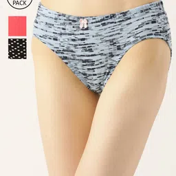 Leading Lady Women Pack of 3 Pure Cotton Printed Basic Briefs HP-9001-3-picture-27