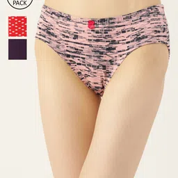 Leading Lady Women Pack of 3 Pure Cotton Printed Basic Briefs HP-9002-3-picture-28