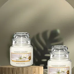 YANKEE CANDLE Set of 2 White Classic Small Jar Fluffy Towels Scented Candles-72