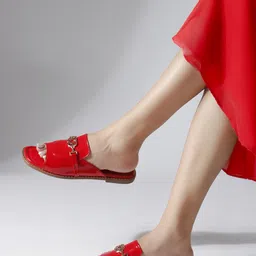 ELLE Women Solid Synthetic Party Open Toe Flats with Buckles-image-34