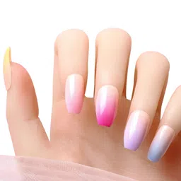 Secret Lives Set Of 24 Ombre Designer Artificial Nail Extension-38