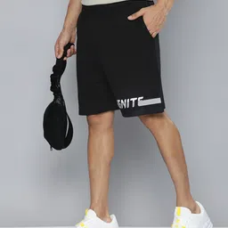 HRX by Hrithik Roshan Men Black Typography Shorts-image-39