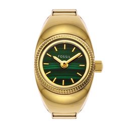 Fossil Women Patterned Stainless Steel Bracelet Style Straps Analogue Ring Watch ES5308-48