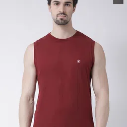 Friskers Pack Of 2 Round Neck Sleeveless Cotton Slim Fit T-shirt-image-95