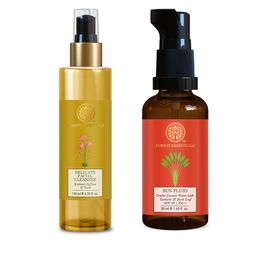 Forest Essentials Delicate Face Cleanser 130ml & Turmeric Basil SPF 50 PA++ Sun Fluid 50ml-29