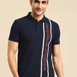 United Colors of Benetton Brand Logo Printed Polo Collar T-shirt-picture-33