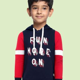 Killer Boys Navy Blue & Red Printed Hooded Pure Cotton Sweatshirt-picture-15