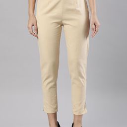 Femmora Women Comfort Straight Fit Mid-Rise Flat-Front Trousers-image-20