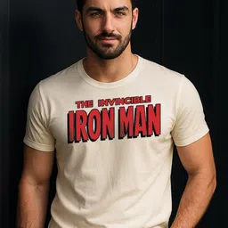 VEIRDO Men Iron Man Typography Printed Round Neck Cotton T-shirt-image-65