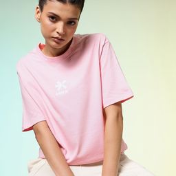 HRX by Hrithik Roshan Lifestyle Brand Logo Printed Oversized Pure Cotton T-shirt-image-77