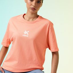 HRX by Hrithik Roshan Lifestyle Brand Logo Printed Oversized Pure Cotton T-shirt-image-74