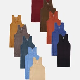 Lux Cozi Infant Boys Pack Of 10 Assorted Basic Innerwear Vests LUX_COZI_BOYZ_RN_AST_10PC-15