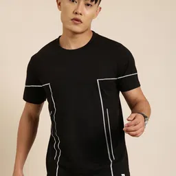 Joven Geometric Printed Pure Cotton Oversized T-shirt-image-82