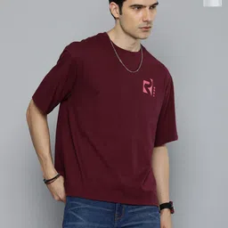 R.Code by The Roadster Life Co. Pack Of 2 Men Round Neck Short Sleeves Oversized T Shirts-image-94