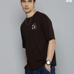 R.Code by The Roadster Life Co. Pack Of 2 Men Round Neck Short Sleeves Oversized T Shirts-image-82