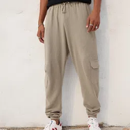 Kook N Keech Men Modern Utility Textured Relaxed Fit Joggers-image-55