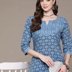 Readiprint Fashions Women Ethnic Motifs Kantha Work Pure Cotton Kurta with Palazzos-image-29