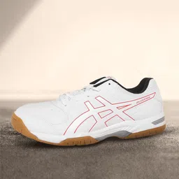 ASICS Men White & Red Perforated Gel-Courtmov Badminton Shoes-31