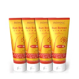Patanjali Set of 4 SPF 30 Sun Screen Cream with Natural Moisturiser - 50 g Each-57