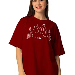 STATUS MANTRA Typography Printed Drop-Shoulder Sleeves Oversized T-shirt-image-13