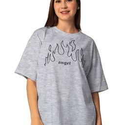 STATUS MANTRA Typography Printed Drop-Shoulder Sleeves Oversized T-shirt-image-8