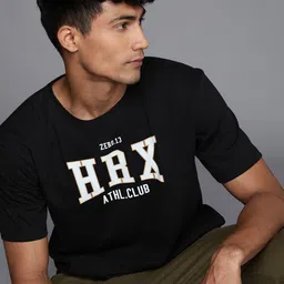 HRX by Hrithik Roshan Men Brand Logo Printed T-shirt-image-47