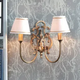 Avogadro White Brass Wall Sconces by Kapoor LampShades-picture-13