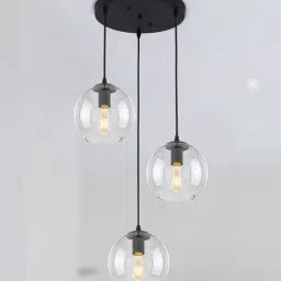sinoman Black Round Cluster Glass Hanging Lights-picture-20