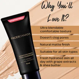 FACES CANADA Weightless Matte Foundation with Grape Extracts & Shea Butter 18ml - Sand 04 image 3